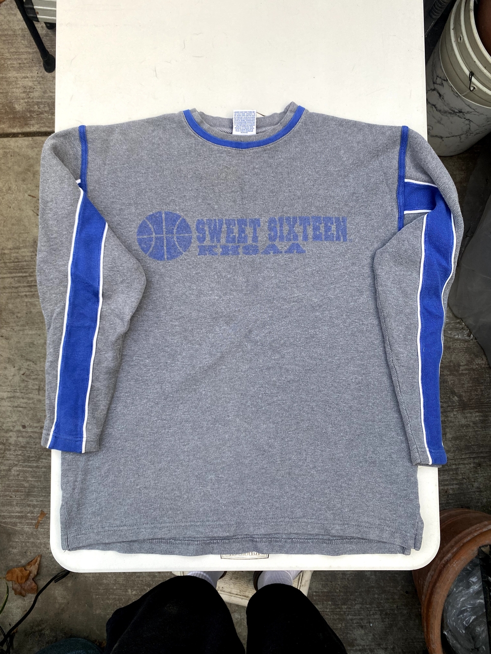 Gray & Blue 'Sweet Sixteen' Long Sleeve Crewneck Shirt